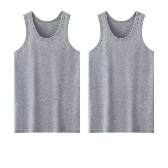 
100% cotton men's vest in summer wear pure cotton base sleeveless sweat-absorbing shirt for middle-aged and elderly people in thin style