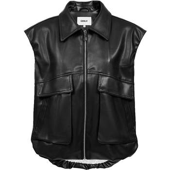 
ONLY pocket loose silhouette PU vest
