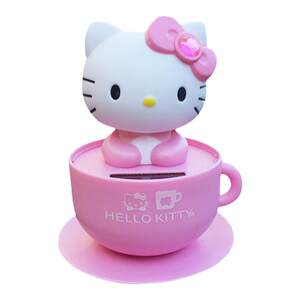 Car hellokitty decoration solar energy shaking the cute cartoon car inner nodded kt cat doll decoration
