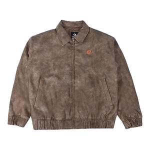 
Converse's new men's and women's couple's warm and versatile leather jacket jacket UCJ413-GC5