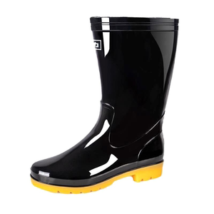 Huili rain boots men's rain boots short tube medium tube high tube top anti-slip waterproof shoes industrial and mining water boots rubber shoes for men and women
