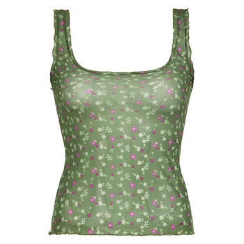 Weekeep retro network gauze crushing wear wearing slim camisole hot girls are thin and versatile vest