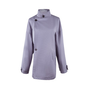 aaaaxbbb Setoui Blues Korean mid-length windbreaker jacket slanted placket stand collar slim and loose top
