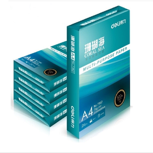 
Deli a4 paper printing paper Coral Sea 70g 80g 500 pages A4 copy paper 8 packs of whole boxes of office paper free shipping