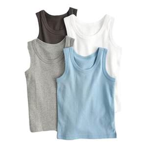 
Direct sales children's vest style baby boys and girls' clothing sleeveless sweat-absorbing pure cotton white T-shirt base shirt
