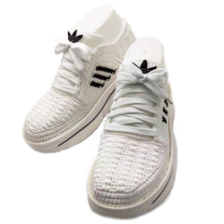 Xueer Hand-woven New Internet Celebrity Daddy High-top Shoes Material Package Round-toe Soft-soled Casual Mesh Shoes Send Video