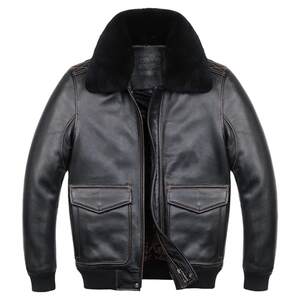 
2025 new American G1 flight suit genuine leather leather jacket for men's head layer cowhide leather leather jacket middle-aged winter thickened jacket