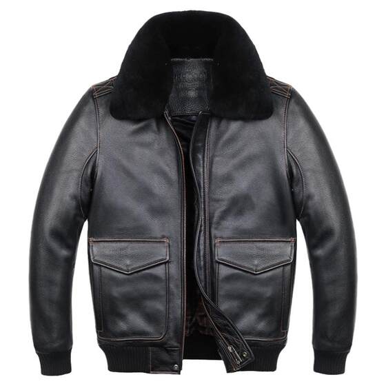 
2025 new American G1 flight suit genuine leather leather jacket for men's head layer cowhide leather leather jacket middle-aged winter thickened jacket