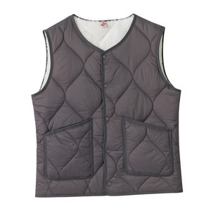 Lamb Cavailing Autumn and Winter new down cotton vest men's warm vest, velvet thickened father Kan shoulder middle elderly horse clip
