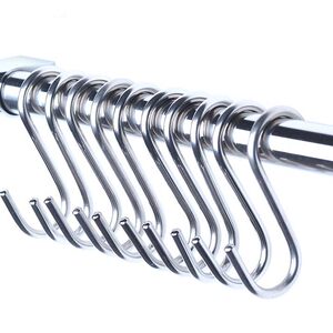 
Kitchen Clothing S-shaped exhibition hook without punching metal stainless steel iron S hook school bag hook without free shipping