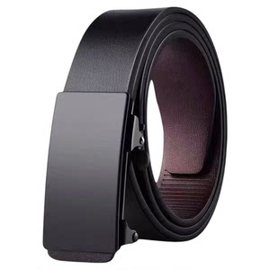 
Men's toothless automatic buckle genuine leather belt business trend young men's belt inside