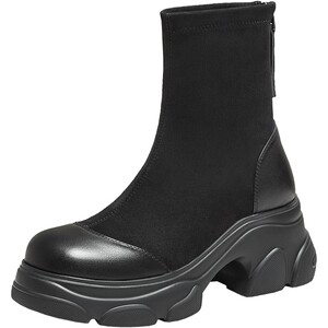 
TATA his her cat claw boots winter women's boots fashion boots thin boots stretch boots thick sole short boots CEG05DZ5