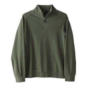 
LUUD American fashion brand half-zip stand-up collar sweatshirt for men, skin-friendly brushed German velvet warm outer pullover top