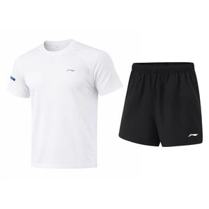 Li Ning sports suit men's ice silk quick-drying casual short-sleeved T-shirt summer running outdoor fitness sportswear