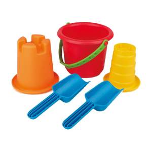 Hape children's beach toys boys and girls shovel tools playing with sand and water bucket cover for more than 18 months