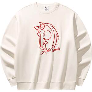 
Good things happen to Anta丨Use dreams as horse velvet sweatshirts for the Year of the Horse, New Year for men and women, spring casual pullover tops