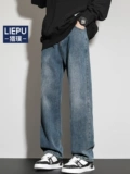 Джинсы, осенние ретро штаны для отдыха, свободный прямой крой, оверсайз