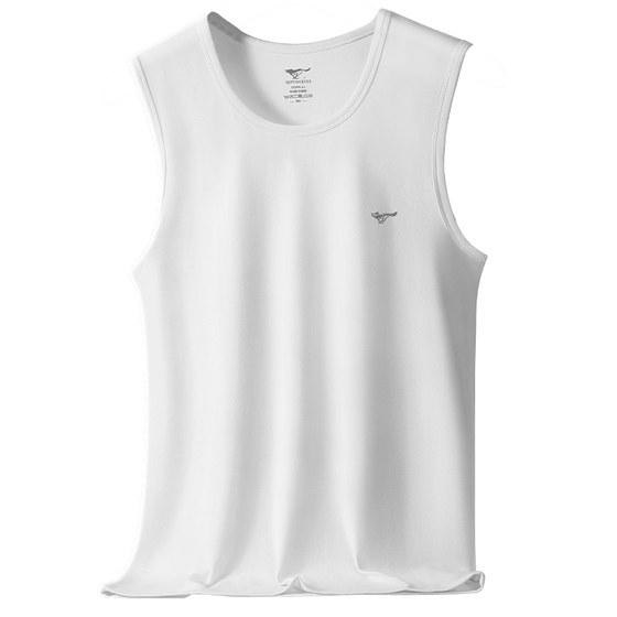 
Seven Wolves men's vest pure cotton wide shoulder men's white hull sports sleeveless bottoming sweat shirt old man shirt men's style