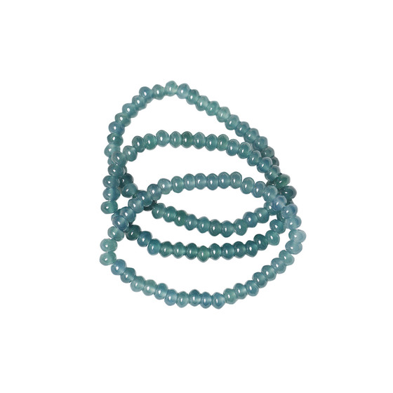 
Natural Grade A Jade Dangerous Material Blue Water Bead Bracelet Simple Single Circle Women's Bracelet Jewelry