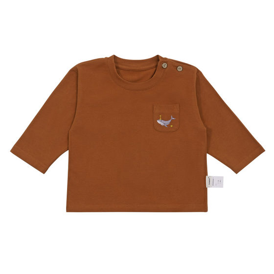 
Oakmont children's T-shirt spring clothing for boys and girls round neck long-sleeved inner round neck top baby boneless bottoming shirt