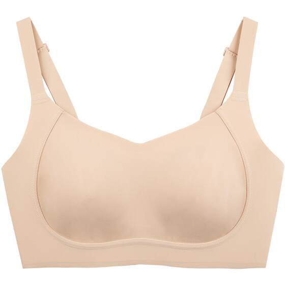 Ubras Red Camellia Big Breasts Show Smalling Underwear Seamless Accessory Breast Reduction Anti-Sagging Adjustable Summer Thin Large Size Bra