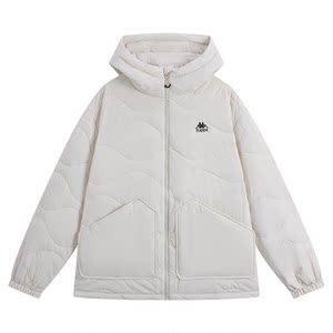 
Kappa Kappa back-to-back cotton coat for men and women 2026 new winter couple thickened warm hooded coat cotton coat