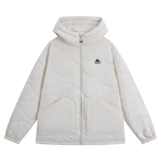 
Kappa Kappa back-to-back cotton coat for men and women 2026 new winter couple thickened warm hooded coat cotton coat