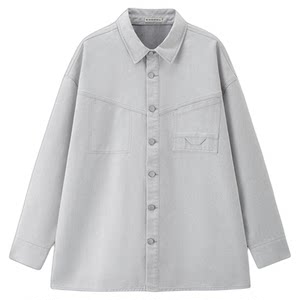 
Giordano Jacket Men's Bone Broken Pocket Lapel Loose Denim Jacket 18075705