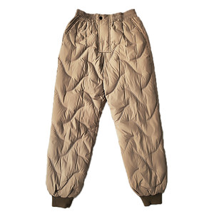 
Down trousers for outer wear, winter white duck down fashionable high-waist slim slimming warm and thickened couple embroidered trousers