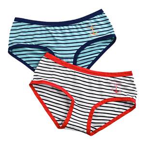 Butterfly Anfen Women's stripes low -waist sexy flat -angle hip hip navy style