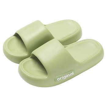 
Red bean slim slippers for women indoor home 2025 new summer bathroom non-slip eva sandals for outdoor wear