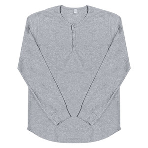 American sports long -sleeved Henry bottoming shirt men's cotton spring and autumn slimming elastic fitness T -shirt leisure top training suit
