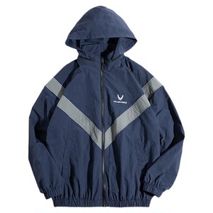 Maden Workwear ARMY Reflective Hooded Pilot Jacket Sports Quick Drying Coat Loose IPFU Training Suit Men's Spring