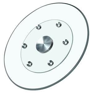 Dining table rotor home tempered glass hotel rotating solid wood dining table large circular disk countertop round table turntable base