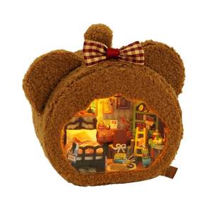 
diy cabin hand-assembled miniature scene model girl toy mini house building block ornaments birthday gift