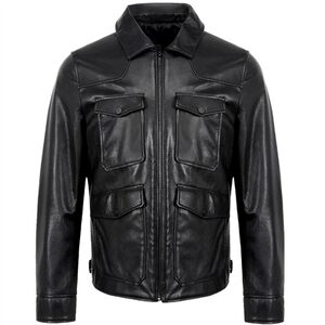 Lose money and make a name for yourself! Haining's top layer sheepskin slim-fitting genuine leather leather jacket short leather jacket men