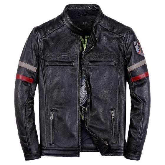 New genuine leather jacket for men's top layer pure cowhide stand collar motorcycle jacket handsome sheepskin slim short jacket
