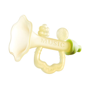 
Kechao small trumpet teether baby anti-eating hand small month old silicone teething stick baby toy 6 months and above