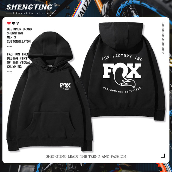 Fox Racing越野山地车自行车连帽卫衣男女速降土坡单车骑行上衣服