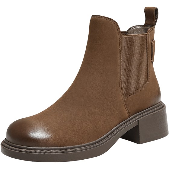 
TATA Him Her Boots 2025 Winter New Chelsea Boots Slim Fashion Boots Women's Shoes Short Boots WZQ04DD5