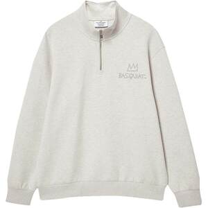 
Jack Jones BSQ co-branded men's autumn and winter new offset pattern casual loose half-high collar zipper sweatshirt