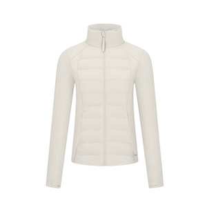 
YOTTOY 90 White Goose Down Short Rib Down Jacket Women's Slim Fit Water-Repellent Lightweight Warm Jacket Hooded Winter
