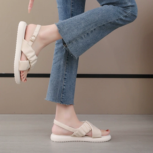 Сандалии, летняя обувь, пляжная подходит с юбкой для отдыха, французский стиль, популярно в интернете