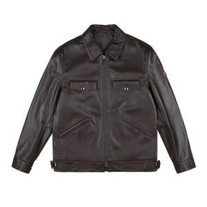 
Radibol men's genuine leather jacket spring and autumn new cow leather lapel casual multi-pocket leather jacket