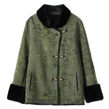 Lady's Western style mother's winter fur all-in-one jacket