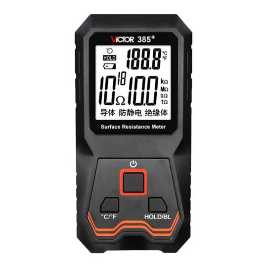VC385 Oppervlakteweerstandstester Isolator ESD-tester Draagbare Oppervlakteweerstandstester Hoge Nauwkeurigheid Statische Elektriciteitsmeter Hoge Weerstandsmeter