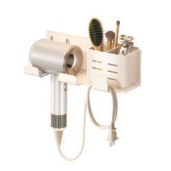 Hair dryer storage rack without punching wall-mounted