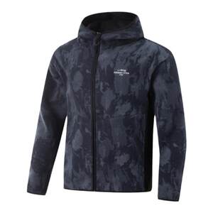 
Li Ning Polar Fleece Jacket Camouflage Knitted Jacket Hooded Autumn and Winter Plus Velvet Warm Antistatic Windproof Sportswear for Men
