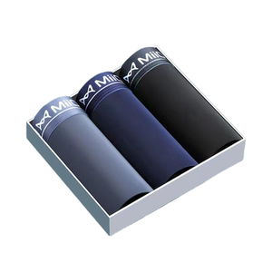 Cat Man Men's Underwear Ice Silk Graphene Antibacterial Crotch Flat Corner Pants Breathable Summer Mid Waist Large Four Corner Shorts Head