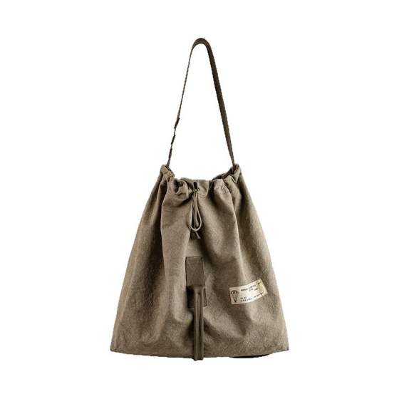 
Maden workwear American retro large capacity tie-dye canvas paratrooper bag hand-held one shoulder crossbody bucket bag bag men and women